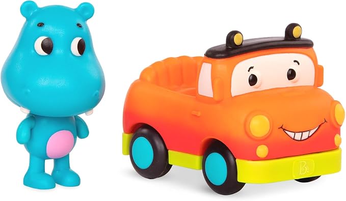 B. toys – Toy Vehicles & Animal Characters – Race Car, Motorcycle, Pick – Up Truck – Toy Cars for Toddlers, Kids – Lights & Sounds – 1 Year + – 3 – Pack Mini Riders