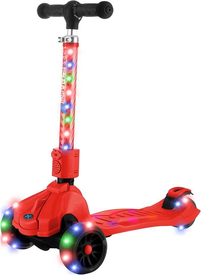 Hover-1 Ziggy Folding Kick Scooter for Kids (5+ Year Old) | Features Lean-to-Turn Axle, Solid PU Tires & Slim-Design, 110 LB Max Load Capacity, Safe