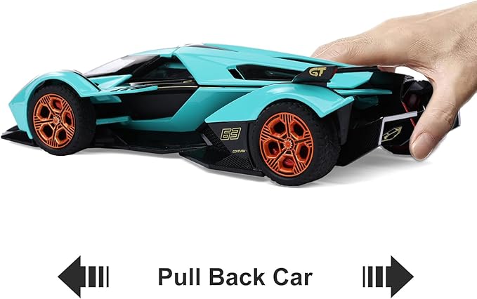 Toy Cars Sports Car Toy with Light and Sound Diecast Metal Model Cars for 3+ Year Old Boys Pull Back Race Car Gift Toys for Kids Ages 3+ (Blue)