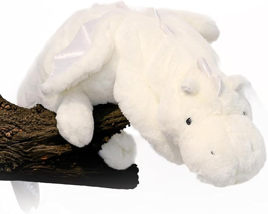 YOUBLEK 40In 5Lb Weighted Stuffed Animals,Cute Plush Dragon,Weighted Stuff Dinosaur Toy for Kids Adult Gift or Decoration (5lb, White)
