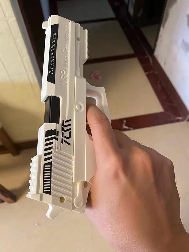 Dreamplay Shell Ejecting Toy Gun, Automatic Pull Back Action Shooting Games Education Model Toy for Kids Gifts