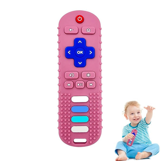 Baby Teething Toys, Silicone Teethers for Babies, Cute Remote Control Shape Teething Toys, Chew Toys for Boys and Girls Teether Early Educational Sensory Toy