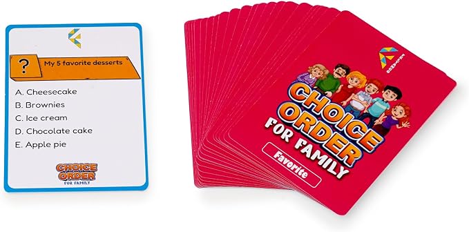Choice Order, Family Games for Kids and Adults, Family Game Night Companion, Icebreaker Game