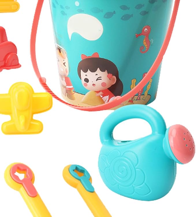 18pcs Beach Sand Toys Set Kids Beach Bucket Sand Toy Set Scoop and Rake Toy Digging Tools Multifunctional Plastic Smooth Surface for Pool Backyard