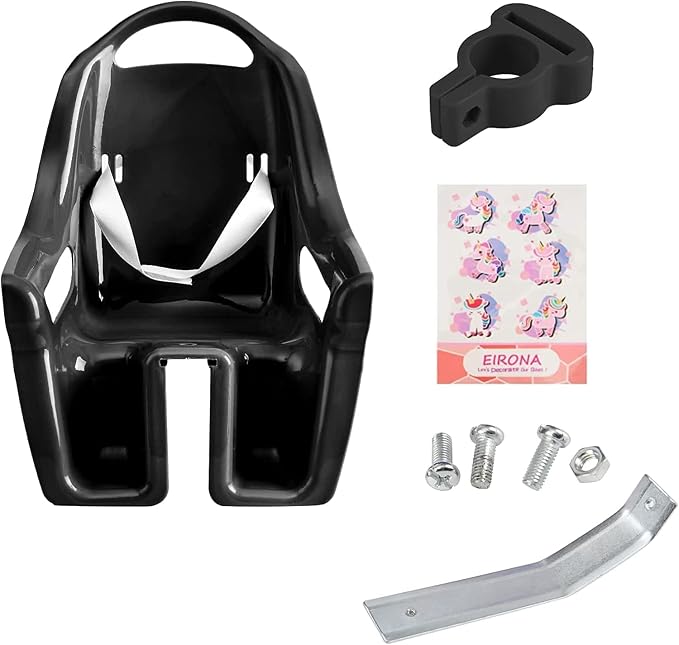 Doll Bike Seat for Girls – Bicycle Doll Chair for 12–20 Inch Kids Bikes, Compatible with American Girl, Black
