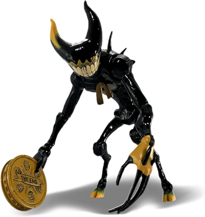 Bendy and the Ink Machine Collectible Action Figures 6.5” Scale Ink Demon with The End Reel Accessory