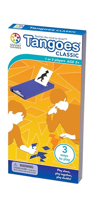 Tangoes SmartGames Classic Tangram Logic Puzzle Game with 54 Challenges Brain Teaser for Ages 5+