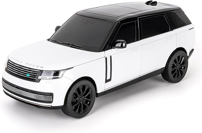TGRCM-CZ 1:24 Range Rover Die-cast Model Vehicle with Sound & Light, Off-Road Vehicle with Pull Back Function & Openable Doors - Realistic Details for Collectors & Gifts Black-White