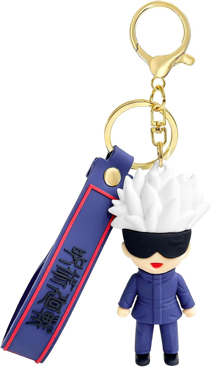 JJK Novelty Keychain, Collectable Anime Mini Figure, Fun Keyring Jewelry Gift for Men and Women