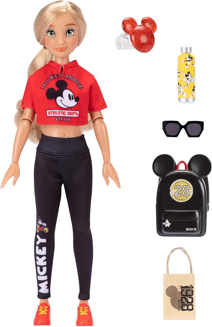 Disney ILY 4EVER Fashion Dolls Inspired By Mickey 11.5" Tall with 13 Points of Articulation, Glittery Mickey Ring Included for You!