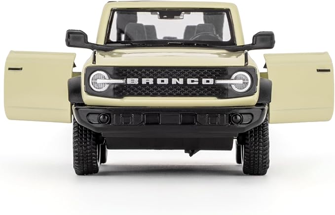 Ford Bronco Badlands 2dr Car Model, 1:36 Diecast Ford Toy Cars, Collectible Pull Back Car Gift for Kids Boys Girls(Off White)