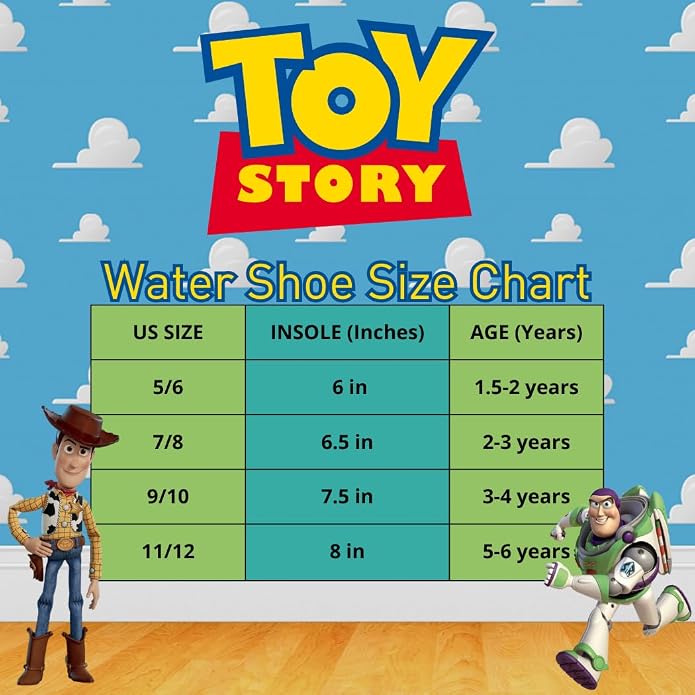 Toy Story Cars Boys Water Shoes Kids Sandals Lightning McQueen Woody Buzz Lightyear Monster Jam Grave Digger Pool Aqua Socks Bungee Waterproof Quick Dry 5-10 Toddler 11-12 Little Kid