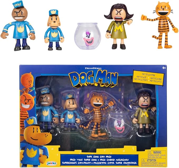 Dog Man 2.5" Inch Figures 5-Pack Multipack from Jakks Pacific's Wave #3