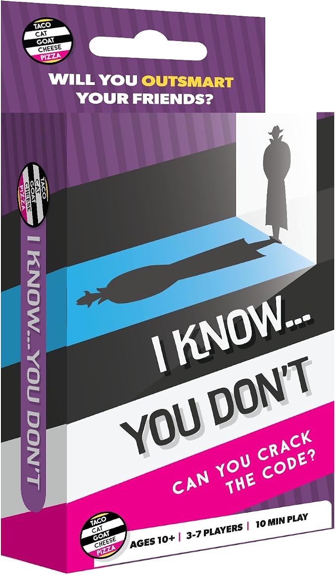 I know... You Don't Strategic Card Game for Family Game Night by Taco Cat Goat Cheese Pizza | Easy to Learn | Fast 10 Minute Rounds | Fun for Kids, Teens, and Adults | 3 - 7 Players