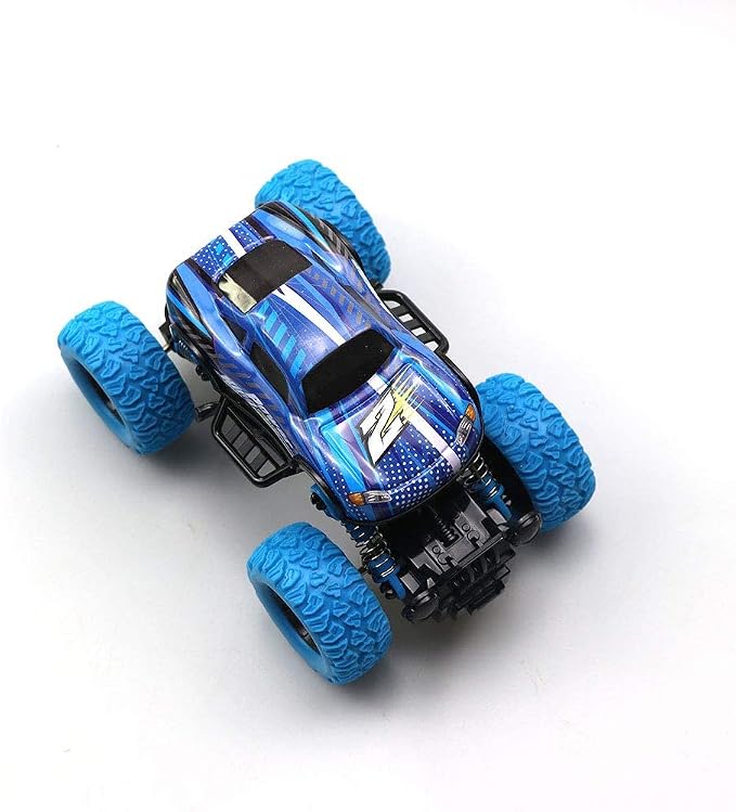 Pull Back Cars for Kids -Toy Trucks for Boys Alloy Toy Car Educational Toy Monster Trucks Inertia Car Toy for Boys Girls Toddler Gifts (Blue)