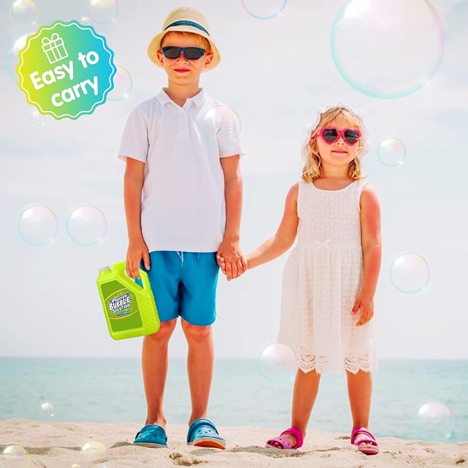 Bubble Solution Refill - 70 OZ Premium Bubbles Refill for Bubble Machine, Wand, Gun, Blower at Easter, Valentine Bubbles Party Favors - Toy Bubbles for Kids Toddlers Boys Girls