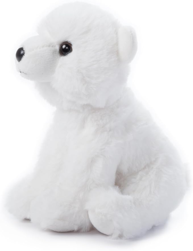 The Petting Zoo Polar Bear Stuffed Animal Plushie, Gifts for Kids, Wild Onez Babiez Zoo Animals, Polar Bear Plush Toy 6 inches
