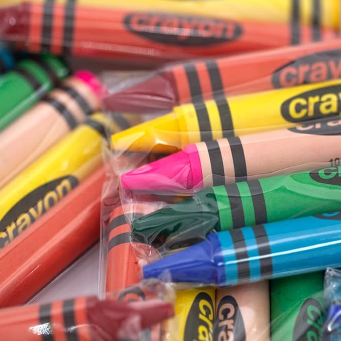 4 Sets of 5 Packs (20 count) Jumbo Size Crayons - Mini Crayon Packs Non-Toxic for Kids Party Favors, School Supplies for Teachers & Travel Crayons