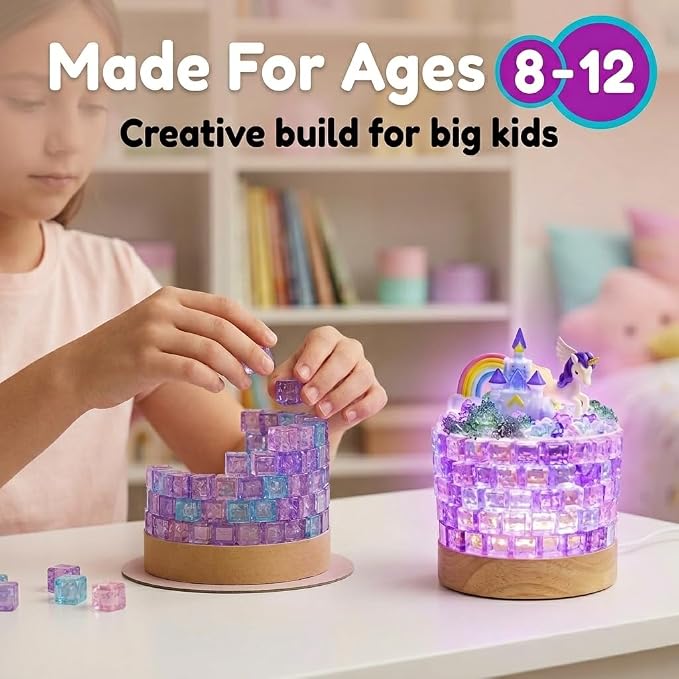 Make Your Own Unicorn Night Light for Girls - Gifts for 7 8 9 10 11 12 Year Old Girls Birthday Gift Unicorn Gift Craft Kits, Crafts for 8-12 Years Old Girl, DIY Arts and Crafts for Kids LED Lamp