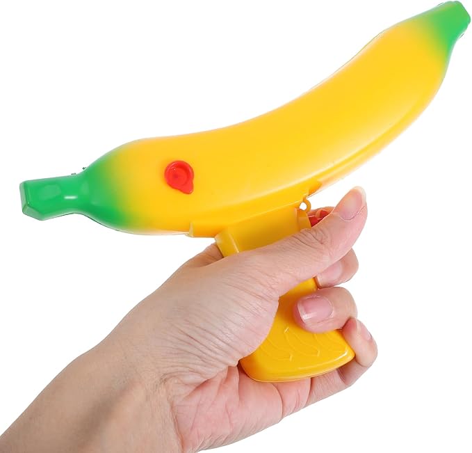 Hemoton 3 Pack Banana Water Guns for Kids, Mini Squirt Soakers, Toddler Outdoor Pool and Beach Toys, Summer Backyard Water Play Games, Compact Blasters for Boys and Girls
