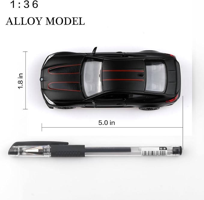 TOKAXI 1/36 Scale BMW M4 Diecast Model Cars,Pull Back Vehicles BMW Toy Cars,Cars Gifts for Boys Girls(Black)