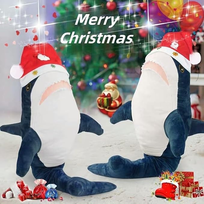 XIYUAN 23.6inchShark Plush Stuffed Toy Pillow Soft Cute Shark Throw Pillow Cushion Large Shark Plush Stuffed Animal Toy CushionPillow Kids and Adult Gift
