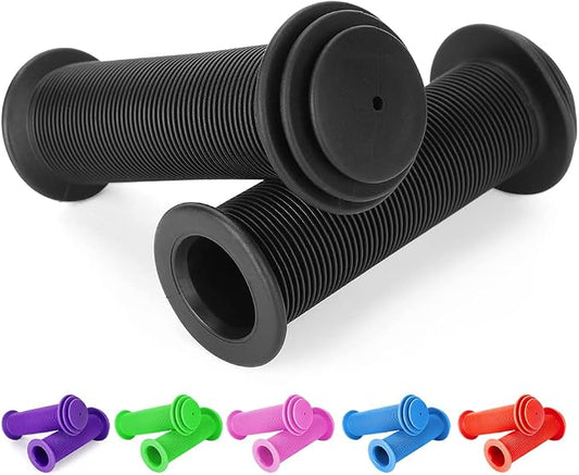 Kids Bike Grips - 105mm Bicycle Handlebar Grips With Mushroom Pattern for Bikes, Balance Bikes, and Kick Scooters