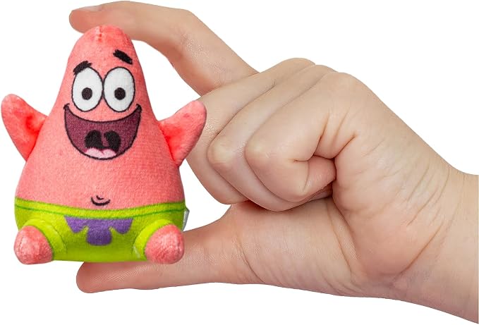 Micro Teenies - Spongebob Square Pants 5-Pack - Collectible Miniature Plush Figure, Suffed Animal, Toy Mini Soft Figure for Kids Ages 4+
