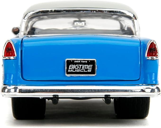 Jada Bigtime Muscle 1:24 1955 Chevrolet Bel-Air Die-Cast Car, Toys for Kids and Adults(Cool Gray/Gloss Blue)