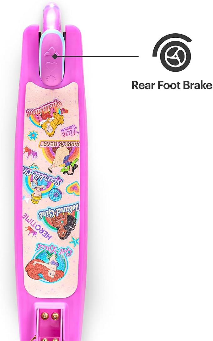 Jetson Character Kids Kick Scooter, LED Lights on Stem & Light-Up Wheels, Lightweight Frame, Height-Adjustable Handlebar, Lean-to-Steer System, Easy-Fold Mechanism