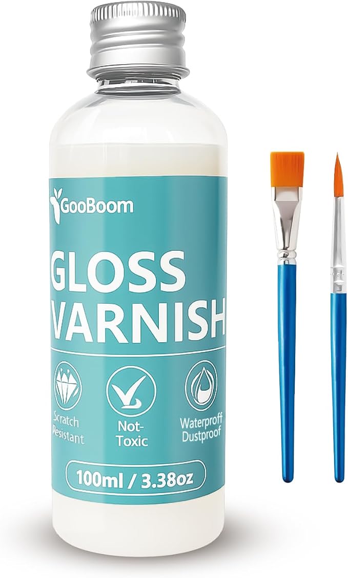 100ml Varnish – Clay Glaze for Air Dry Clay, Helps Prevent Cracks, Scratches & Wear, While Adding a Clear Glossy Finish (Gloss)