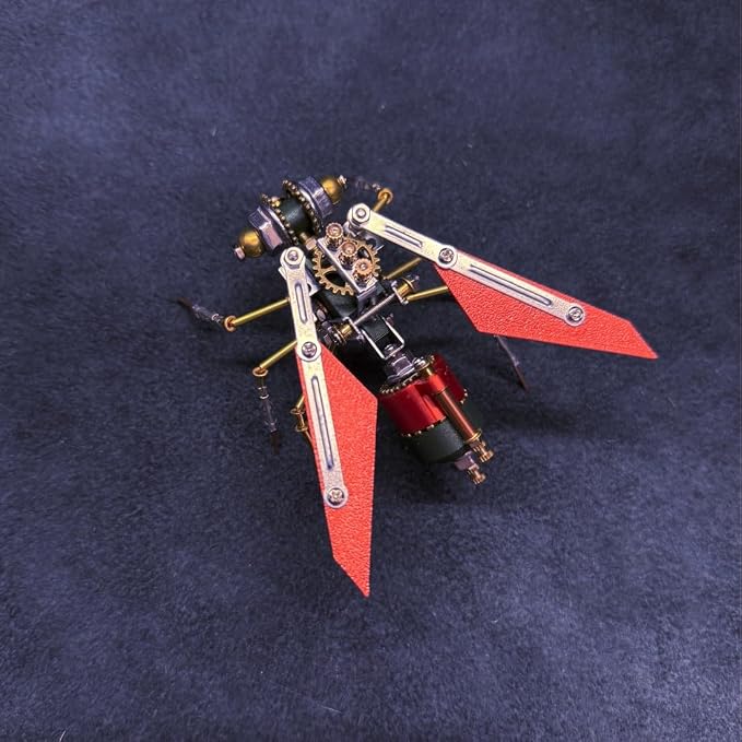 3D Metal Bee Puzzle for Adults, 127PCS Razorwing Membrane Mechanical Bee Model Kit, DIY Assembly Metal Puzzle Decoration Gift for Birthday Christmas