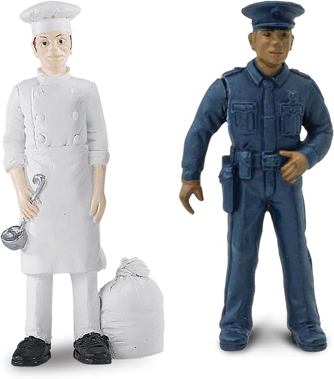 Safari Ltd. People TOOB - 7 Everyday Heroes Figurines of Construction Worker, Policeman, Mailman, Pilot, Chef, Fireman, and Veterinarian - Fun Educational Play Toy Set for Boys, Girls & Kids 3+