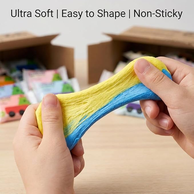 32-Pack Air Dry Foam Clay for Kids, 25g Bulk Individually Wrapped, 16 Colors Magic Modeling Clay for School Supplies, Homeschool, Party Art Projects, Teacher Classroom Must Haves