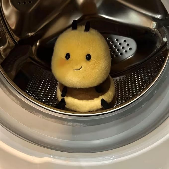 Chubby Smiling Bee Plush, Lucky Soft Bumblebee Plush Toy, Cute Bee Stuffed Animal, The Best Gift for Child and Partners(8 inch)