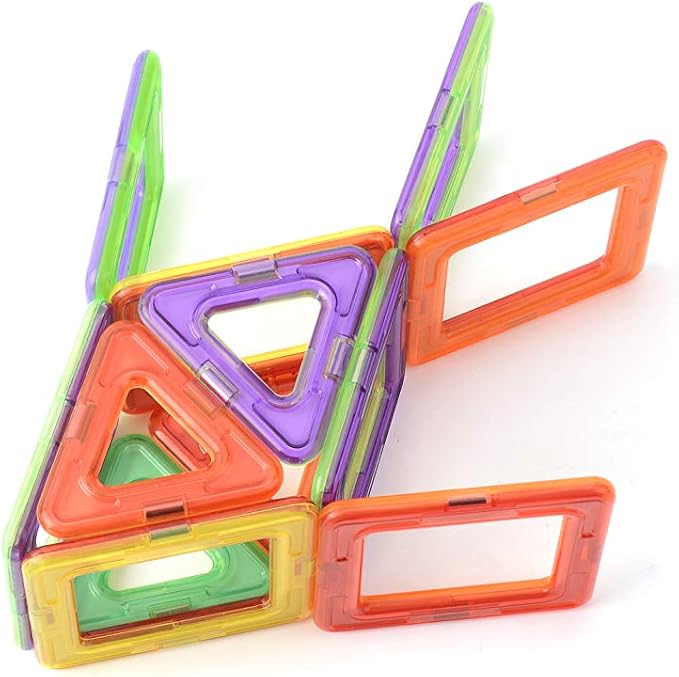 Magnetic Building Tiles Set for Kids, STEM Educational Construction Toy with Strong Magnets, Colorful Magnetic Blocks for Creative Play, Ages 3+