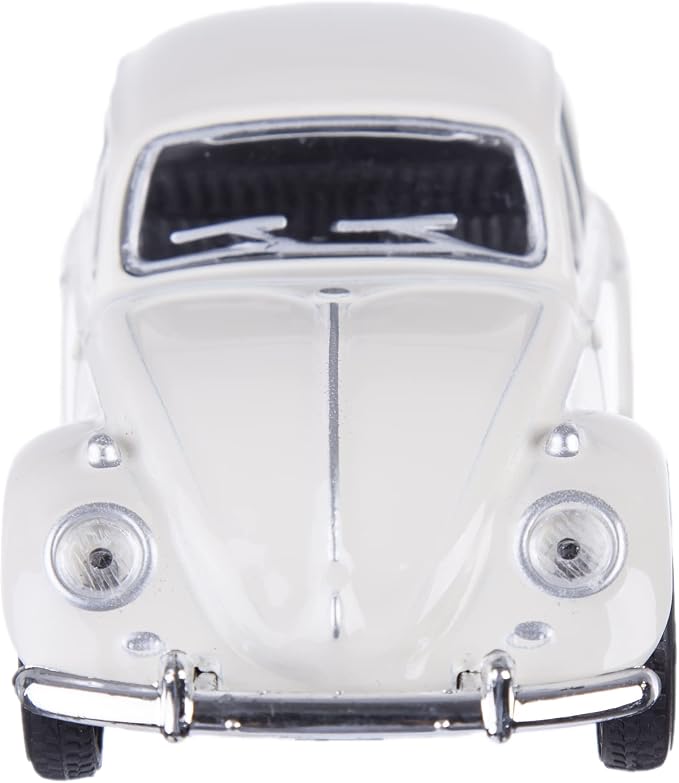 Berry President 1967 Classic Beetle Bug Vintage 1/32 Scale Diecast Metal Pull Back Car Model Toy for Gift/Kids (Beige)
