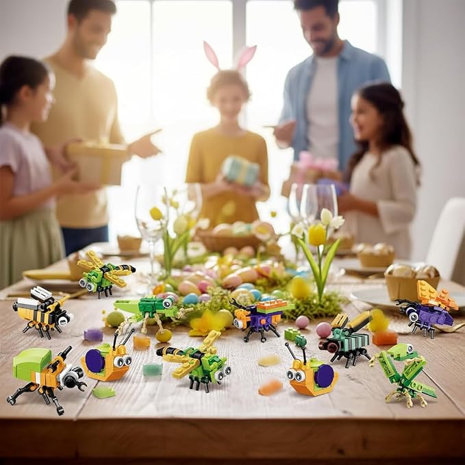 BRICHBROW Party Favors for Kids - 12 Pack Animals Building Blocks for Goodie Bags Stocking Stuffers Classroom Prizes Birthday Gifts Toy Building Sets for Kids 6-12yrs