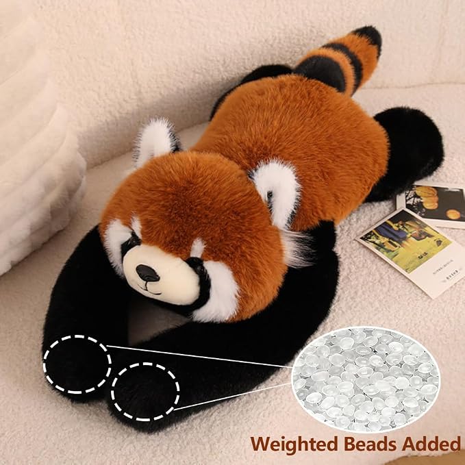 17.7 inch Red Panda Weighted Stuffed Animals, Weighted Plush Animal, Cute Soft Plush Toy Pillow Hugging Plushie Birthday Gifts for Kids Adults