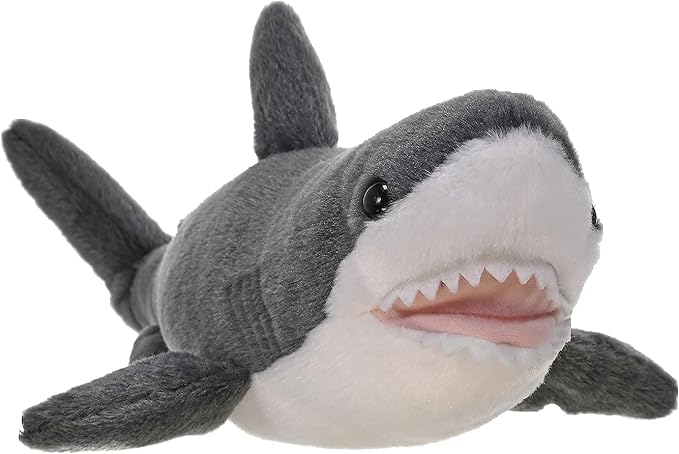 Wild Republic Great White Shark Plush, Stuffed Animal, Plush Toy, Gifts for Kids, Cuddlekins 13 inches