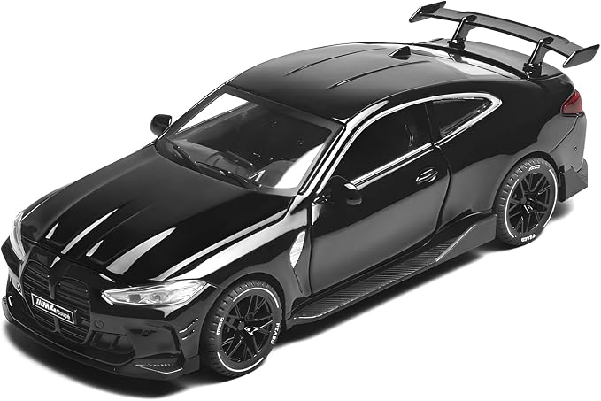 Toy Cars 1:32 Diecast Model Cars, with Light, Sound and Pull-Back Function, Zinc Alloy Car Models for Kids Who Love Automotive Mechanics & Collecting Exotic Sports Cars (Black)