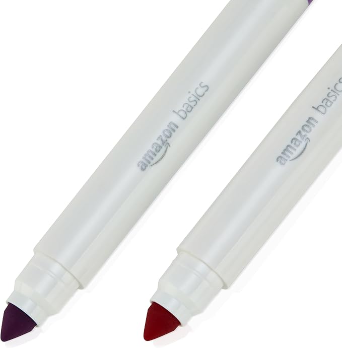 Amazon Basics Colored Washable Markers for Coloring and Drawing, Broad Line, Multicolored, 20-Pack