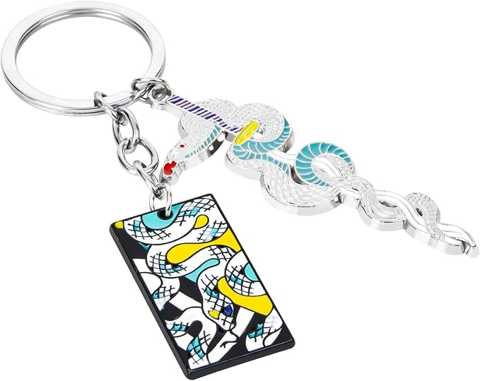 Demon Slayer Keychain, Anime Keychain with Sword & Charm Plate, Demon Slayer Merch & Gifts