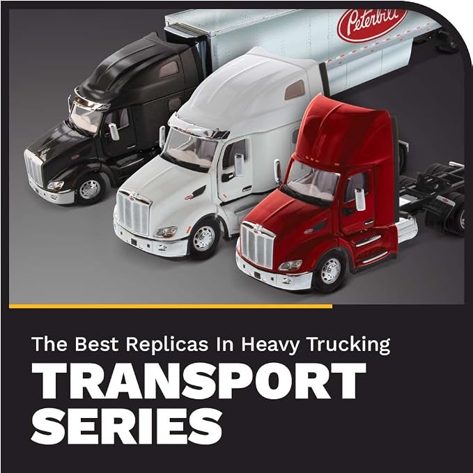 Diecast Masters Peterbilt Model 567 Dump Truck - Metallic Red | Tandem with Pusher Axle PACCAR Engine, Ox Bodies Stampede Cab 1:50 Scale Semi Trucks 71077