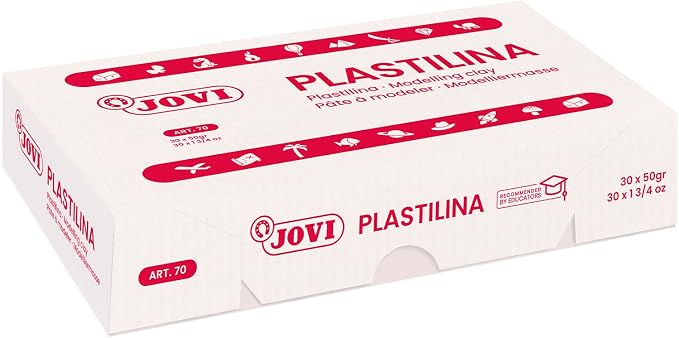 Jovi - Reusable Non-Hardening Modeling Clay, 30 Yellow Bars, 1.75 oz Each | Total of 3.3 lb, Perfect for Arts & Crafts Projects