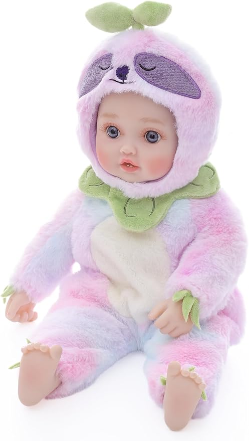 Baby Doll, 18 Inch Realistic Soft Body Baby Doll Real Life Baby Dolls with Accessories, for 3+ Year Old Girls, Pretend Play, Collection, Gift-Ready (Purple)