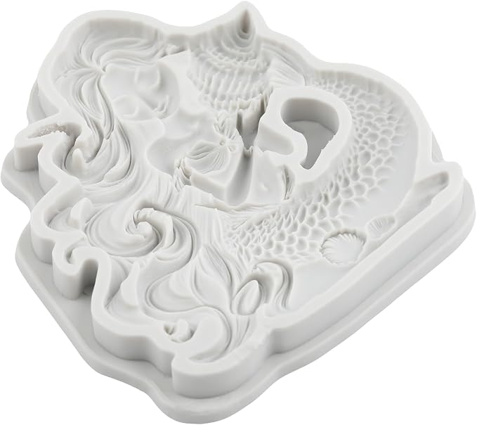 Mermaid Polymer Clay Mold Mermaid Conch Silicone Molds for DIY Craft Epoxy Resin Casting Polymer Clay Tools Crafts Air Dry Jewelry Making