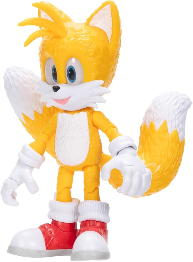 Sonic 3 Movie Action Figures 5-Inch Tails Collector Toy Figure, Highly Articulated for Boys Girls - Officially Licensed Sonic The Hedgehog 3 Movie Product