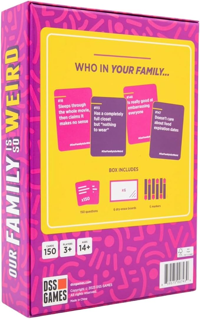 DSS Games Our Family is So Weird [A Family Card Game to Decide Who’s Most Likely to | Game Night Idea for Teens, Adults & Groups Great for Reunions, Vacation, Road Trips]