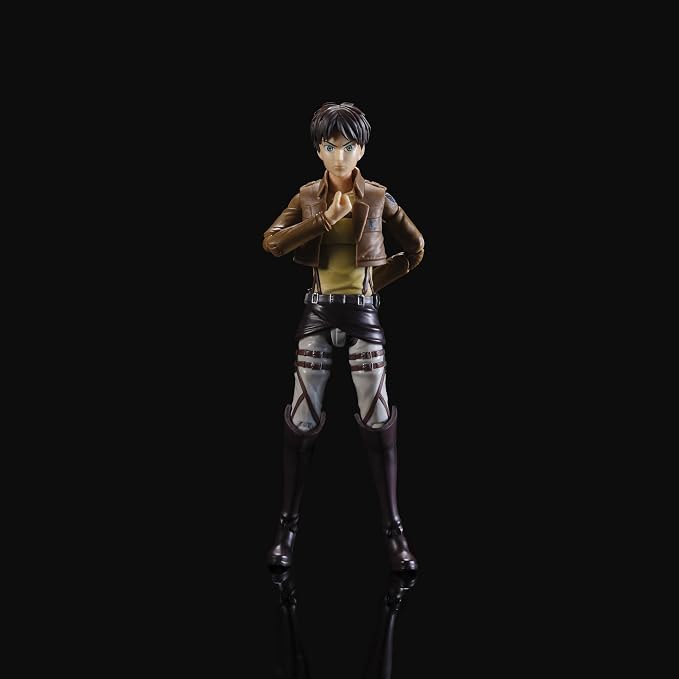 Total Anime Eren Jaeger - 6.5-Inch Scale Figure with Swappable Faceplates, Alternate Hands, and Weapon